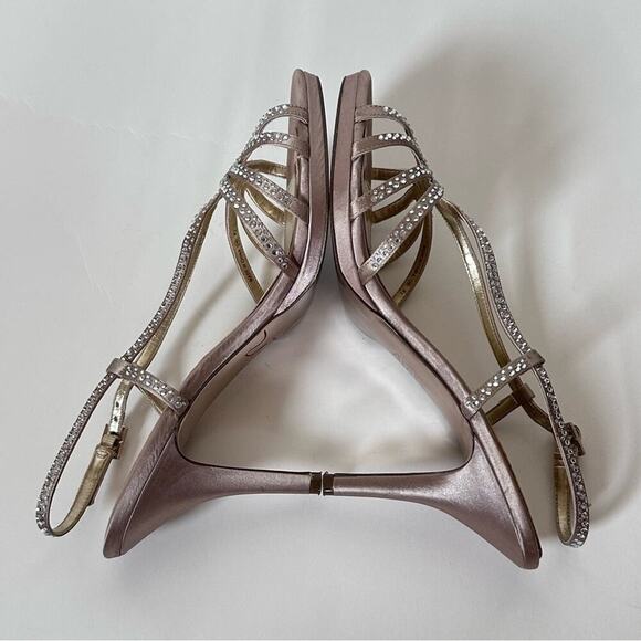 Nina Champagne Platform Sandal Size 9M - Picture 3 of 11